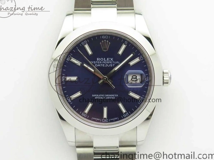 Best 1:1 41mm 126334 II Dial SS BP Oyster Bracelet Makers Blue DateJust Edition on Sticks 0424